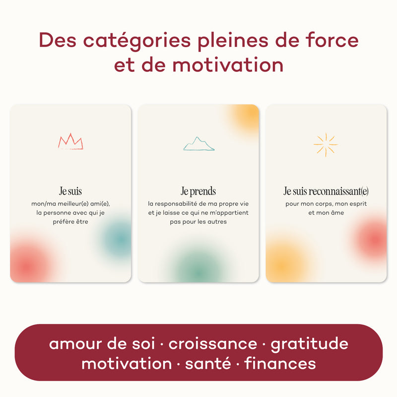 Cartes d'affirmation - 110 affirmations pour plus de motivation, inspiration et transformation