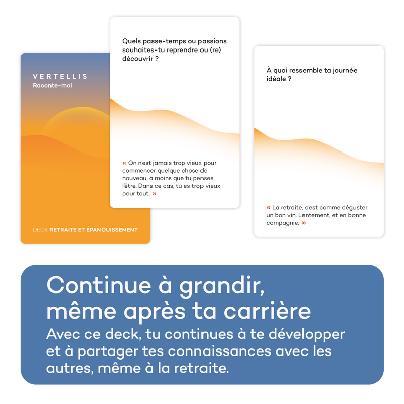 Deck Retraite et Épanouissement - 60 questions, citations et défis pour vivre la retraite de tes rêves