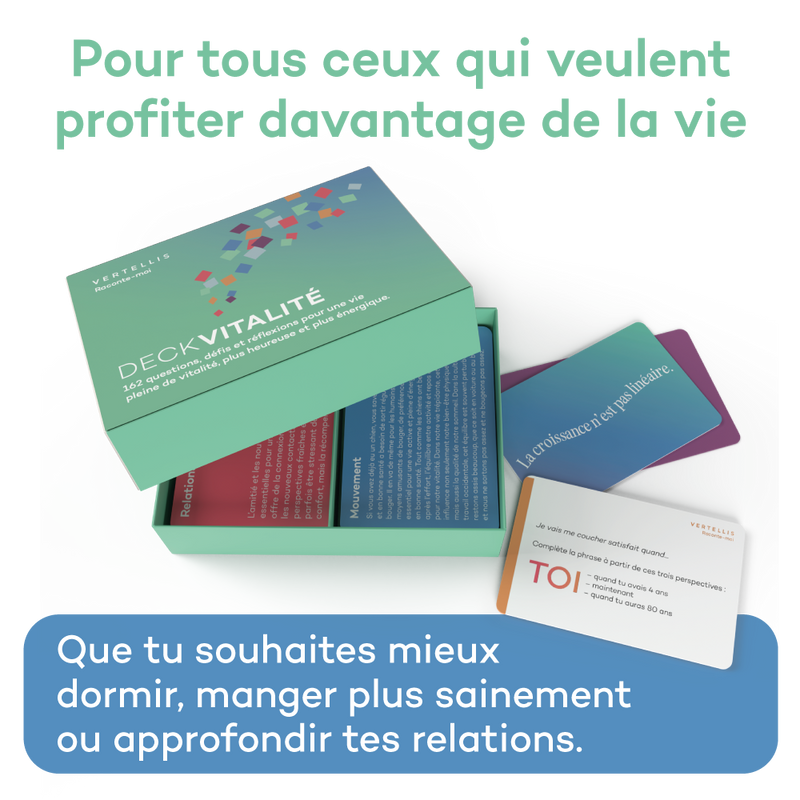 Deck Vitalité - 162 questions, défis et réflexions pour plus de vitalité et de bonheur